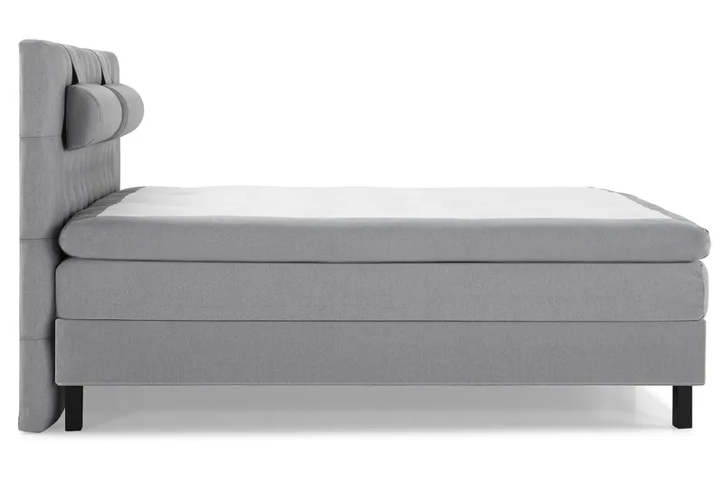 Lucky Komplet Sengepakke 180x200 cm Kontinentalseng med Sengegavl - Grå - M øbler - Senge - Kontinentalsenge