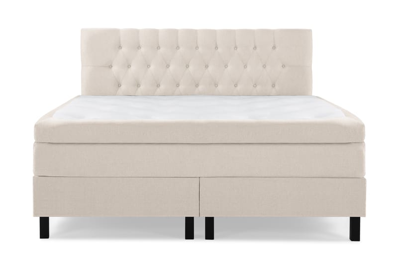 Lucky Komplet Sengepakke 180x200 cm Latex Diamant Sengegavl - Beige - Møbler - Senge - Komplet sengepakke