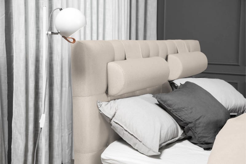 Lucky Komplet Sengepakke 180x200 cm Latex Diamant Sengegavl - Beige - Møbler - Senge - Kontinentalsenge