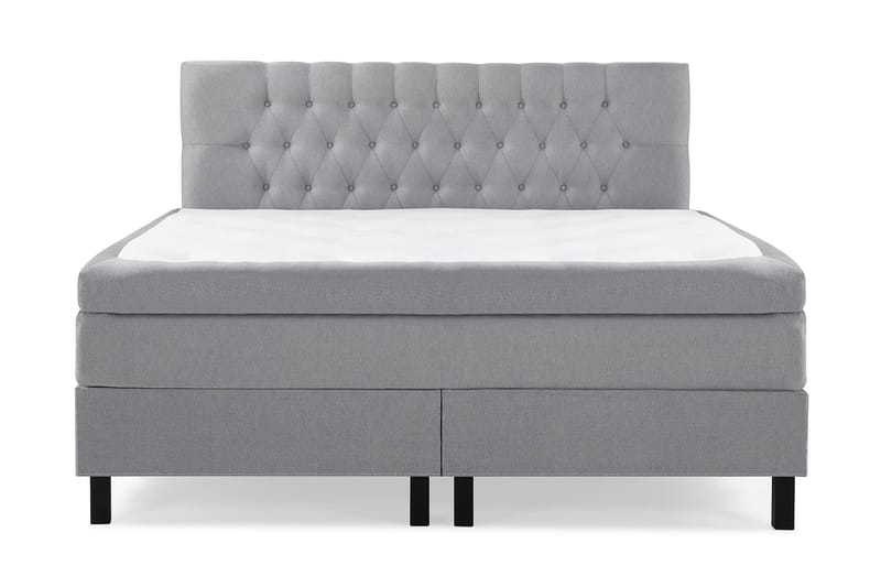Lucky Komplet Sengepakke 180x200 cm Memory Diamant Sengegavl - Mellangrå - Møbler - Senge - Komplet sengepakke