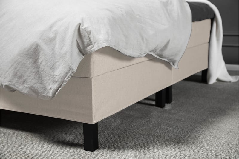 Lucky Komplet Sengepakke 180x200 cm Skum Diamant Sengegavl - Beige - Møbler - Senge - Kontinentalsenge