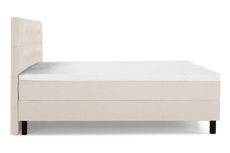 Lucky Komplet Sengepakke 180x200 cm Skum Diamant Sengegavl - Beige - Møbler - Senge - Komplet sengepakke
