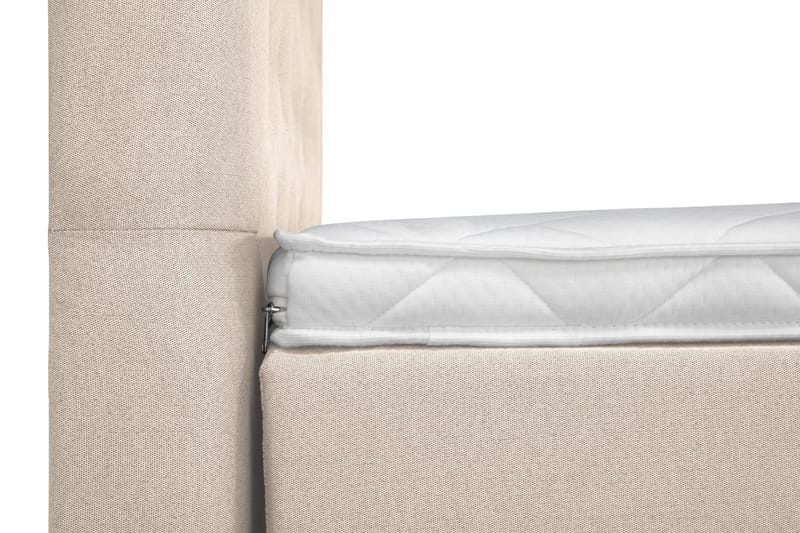 Lucky Komplet Sengepakke 180x200 cm Skum Diamant Sengegavl - Beige - Møbler - Senge - Kontinentalsenge