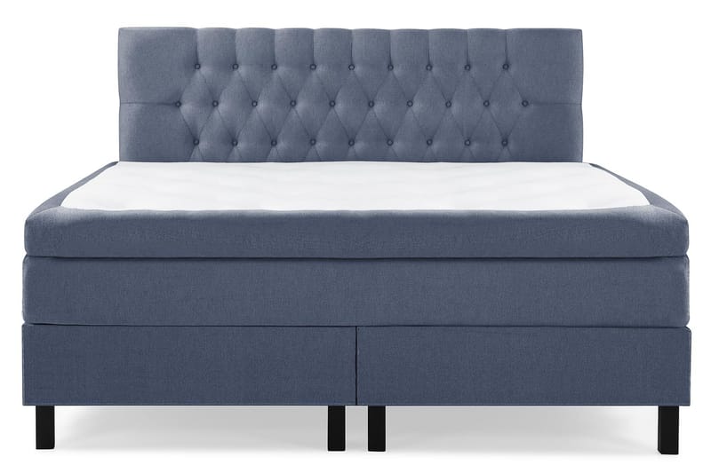 Lucky Komplet Sengepakke 180x200 Latex Diamant Sengegavl - Mørkeblå - Møbler - Senge - Kontinentalsenge