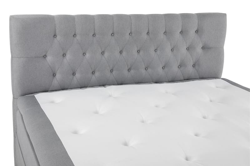 Lucky Komplet Sengepakke 180x200 Latex Diamant Sengegavl - Mellangrå - Møbler - Senge - Komplet sengepakke