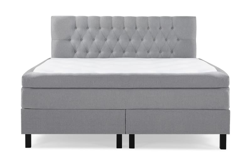 Lucky Komplet Sengepakke 180x200 Latex Diamant Sengegavl - Mellangrå - Møbler - Senge - Komplet sengepakke