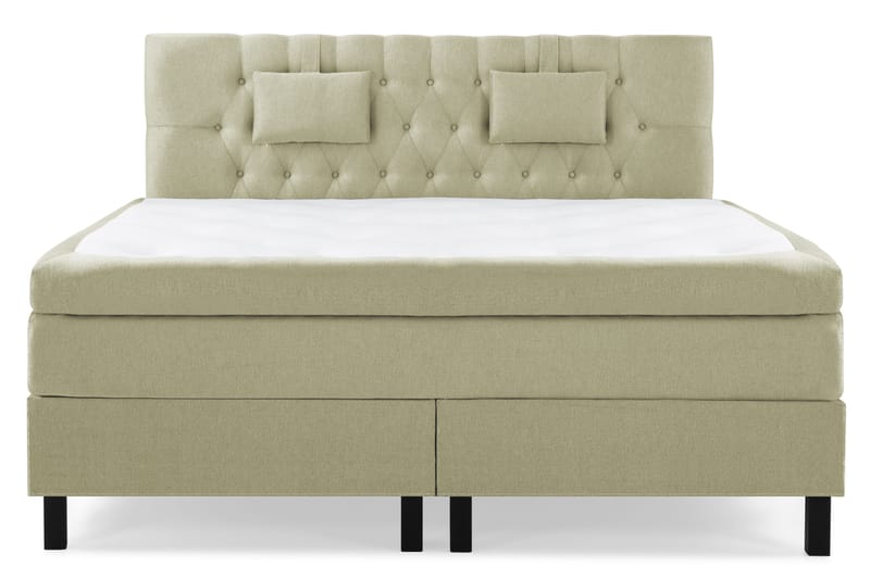 Lucky Komplet Sengepakke 180x200 Latex Diamant Sengegavl - Nakkepude Lille Grøn - Møbler - Senge - Kontinentalsenge