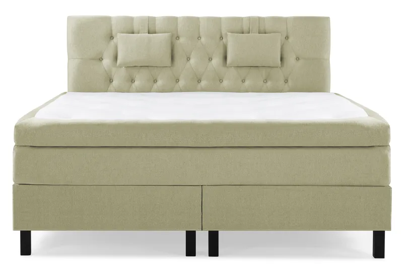 Lucky Komplet Sengepakke 180x200 Latex Diamant Sengegavl - Nakkepude Lille Grøn - Møbler - Senge - Kontinentalsenge