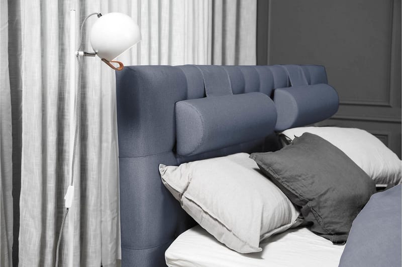 Lucky Komplet Sengepakke 180x200 Latex Diamant Sengegavl - Nakkepude Lille Mørkeblå - Møbler - Senge - Kontinentalsenge