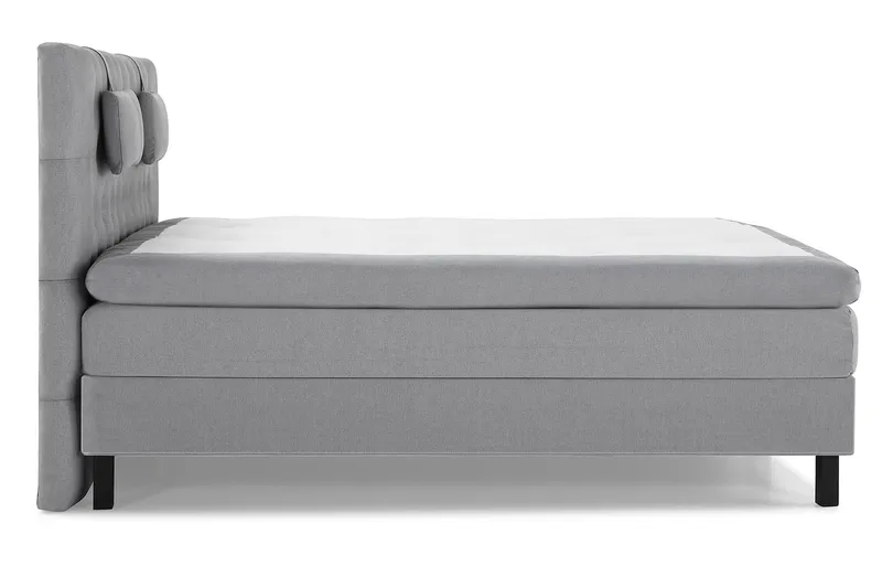 Lucky Komplet Sengepakke 180x200 Latex Diamant Sengegavl - Nakkepude Lille Mellemgrå - Møbler - Senge - Kontinentalsenge