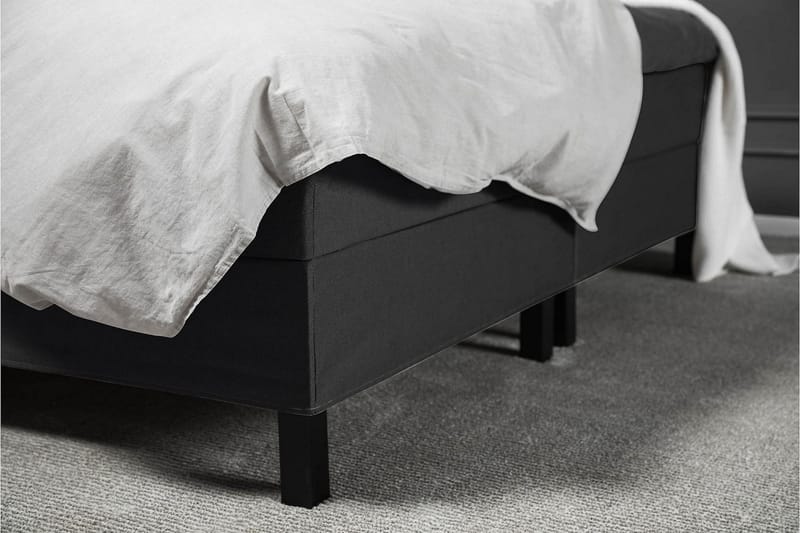 Lucky Komplet Sengepakke 180x200 Latex Diamant Sengegavl - Nakkepude Lille Sort/Grå - Møbler - Senge - Kontinentalsenge