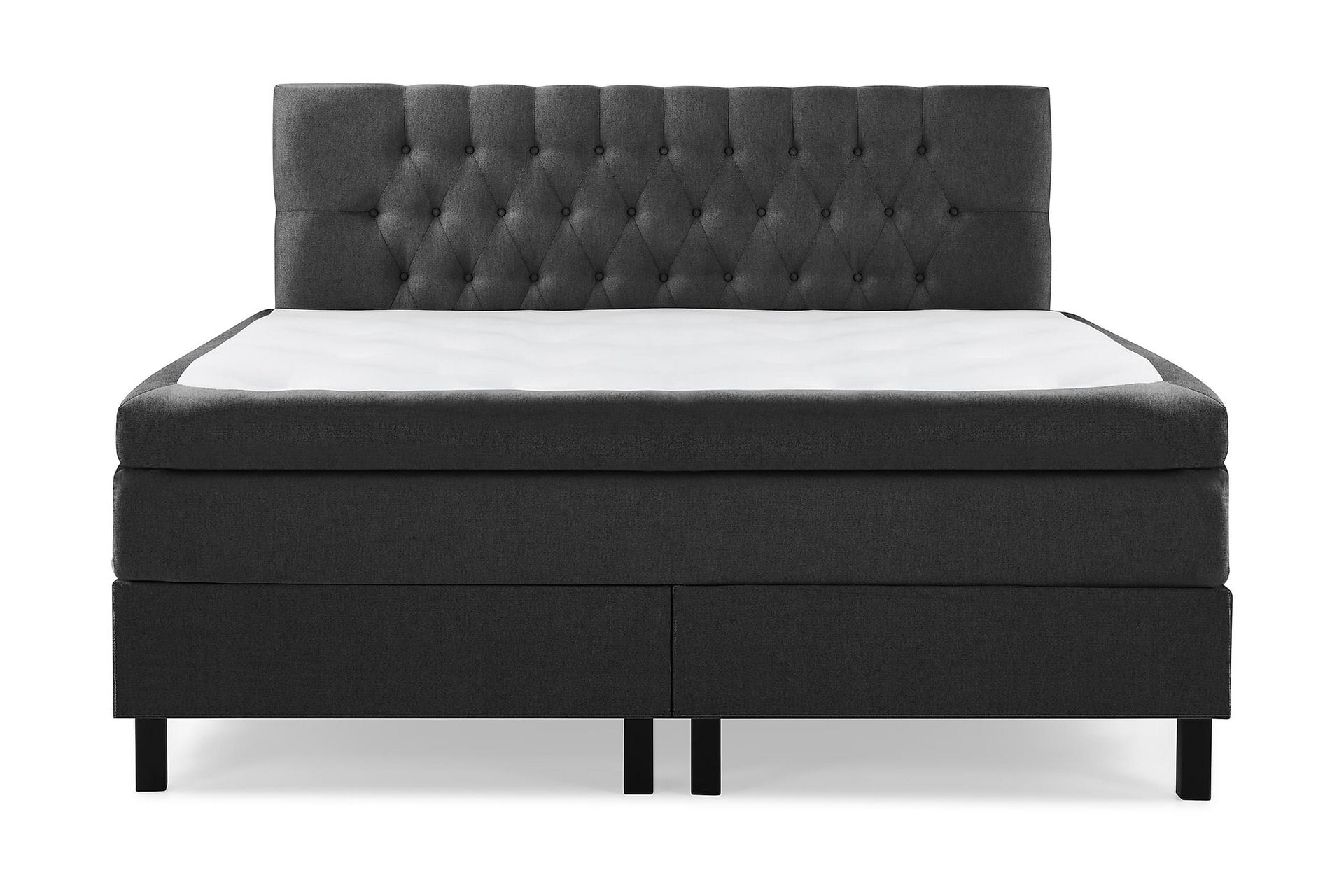 Lucky Komplet Sengepakke 180x200 Latex Diamant Sengegavl - Sort/Grå - Møbler - Senge - Komplet sengepakke
