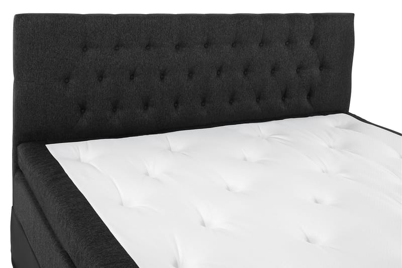 Lucky Komplet Sengepakke 180x200 Latex Diamant Sengegavl - Sort/Grå/PU - Møbler - Senge - Komplet sengepakke
