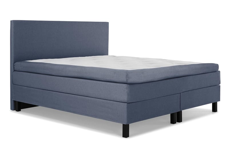 Lucky Komplet Sengepakke 180x200 Latex Glat Sengegavl - Mørkeblå - Møbler - Senge - Komplet sengepakke