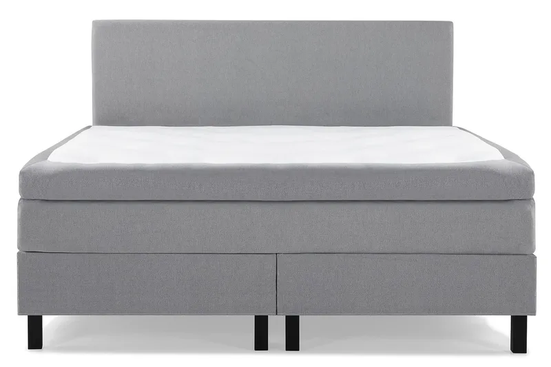 Lucky Komplet Sengepakke 180x200 Latex Glat Sengegavl - Mellangrå - Møbler - Senge - Kontinentalsenge