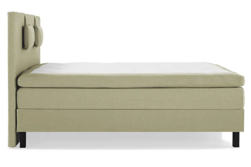 Lucky Komplet Sengepakke 180x200 Latex Glat Sengegavl - Nakkepude Lille Grøn - Møbler - Senge - Kontinentalsenge