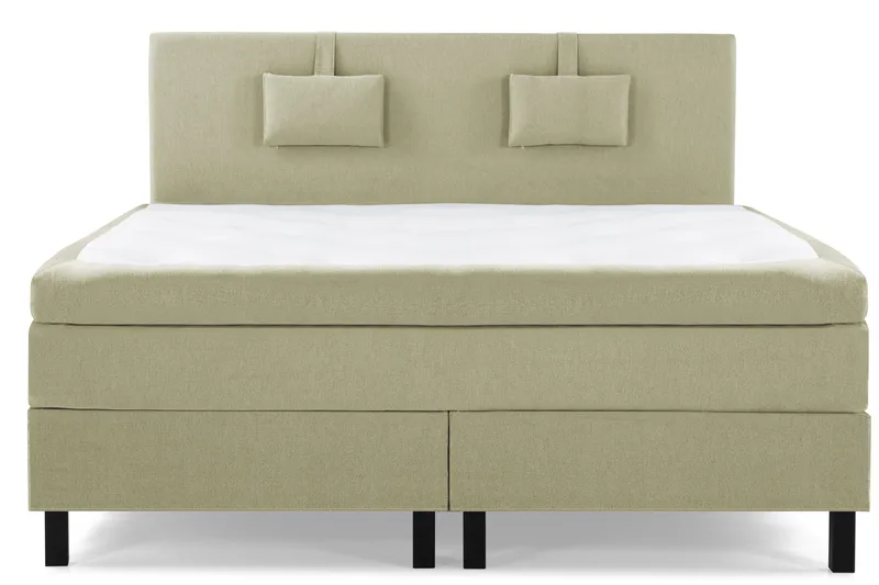 Lucky Komplet Sengepakke 180x200 Latex Glat Sengegavl - Nakkepude Lille Grøn - Møbler - Senge - Kontinentalsenge