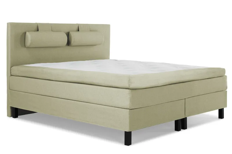 Lucky Komplet Sengepakke 180x200 Latex Glat Sengegavl - Nakkepude Stor Grøn - Møbler - Senge - Kontinentalsenge