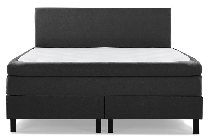 Lucky Komplet Sengepakke 180x200 Latex Glat Sengegavl - Sort/Grå - Møbler - Senge - Komplet sengepakke