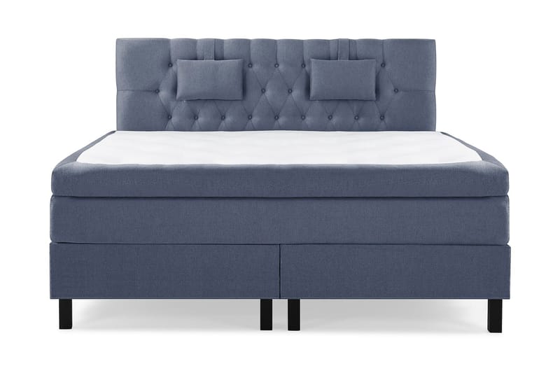 Lucky Komplet Sengepakke 180x200 Memory Diamant Sengegavl - Nakkepude Lille Mørkeblå - Møbler - Senge - Kontinentalsenge