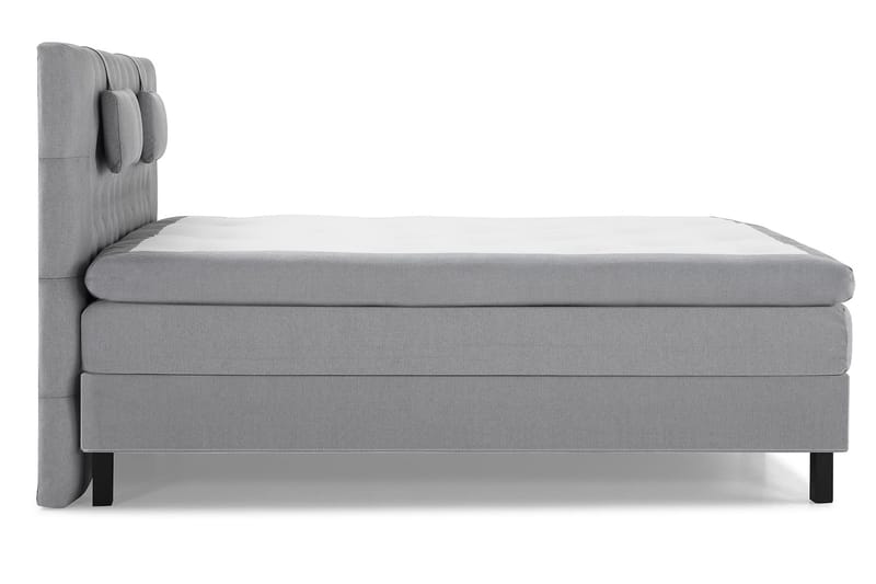 Lucky Komplet Sengepakke 180x200 Memory Diamant Sengegavl - Nakkepude Lille Mellemgrå - Møbler - Senge - Kontinentalsenge