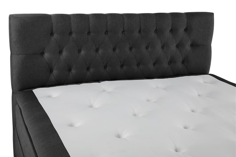 Lucky Komplet Sengepakke 180x200 Memory Diamant Sengegavl - Sort/Grå - Møbler - Senge - Komplet sengepakke