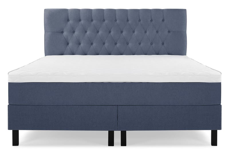 Lucky Komplet Sengepakke 180x200 Skum Diamant Sengegavl - Mørkeblå - Møbler - Senge - Kontinentalsenge