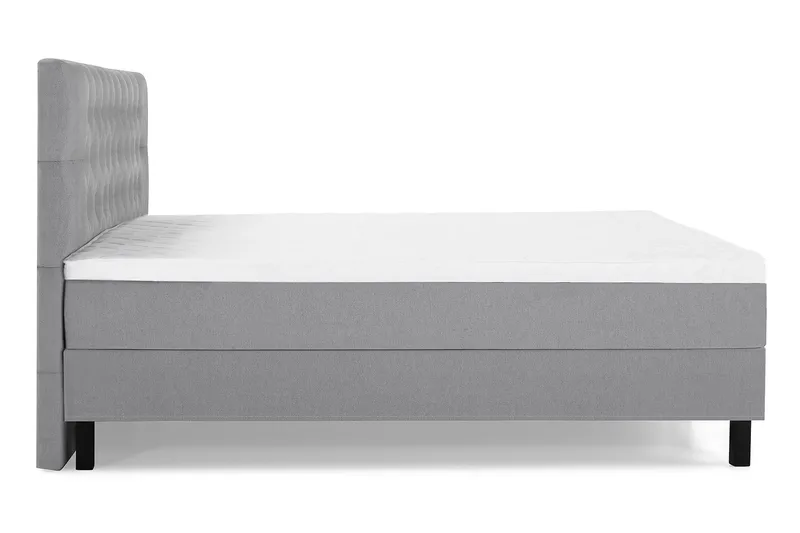 Lucky Komplet Sengepakke 180x200 Skum Diamant Sengegavl - Mellangrå - Møbler - Senge - Kontinentalsenge