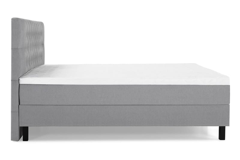 Lucky Komplet Sengepakke 180x200 Skum Diamant Sengegavl - Mellangrå - Møbler - Senge - Kontinentalsenge