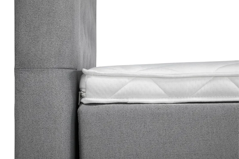 Lucky Komplet Sengepakke 180x200 Skum Diamant Sengegavl - Mellangrå - Møbler - Senge - Kontinentalsenge
