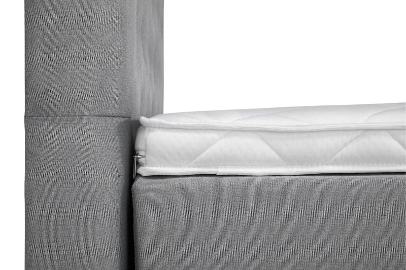 Lucky Komplet Sengepakke 180x200 Skum Diamant Sengegavl - Mellangrå - Møbler - Senge - Kontinentalsenge