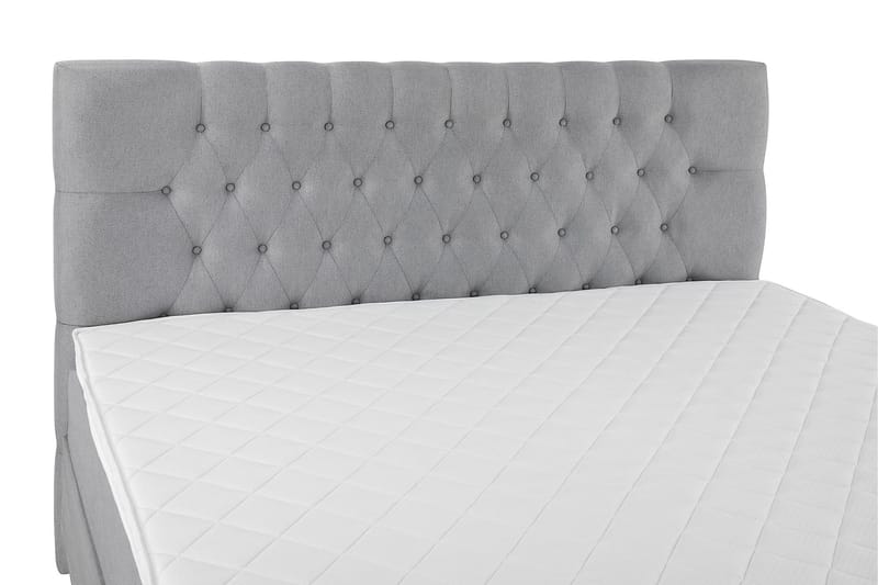 Lucky Komplet Sengepakke 180x200 Skum Diamant Sengegavl - Mellangrå - Møbler - Senge - Kontinentalsenge