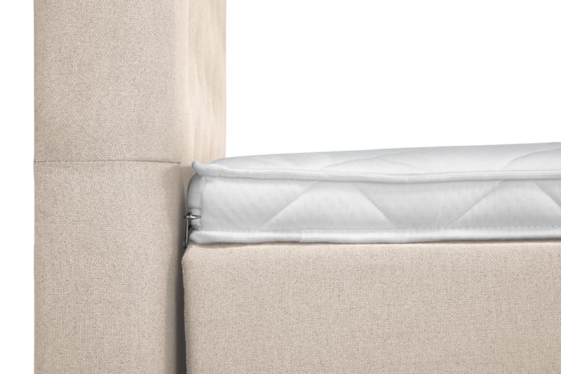 Lucky Komplet Sengepakke 180x200 Skum Diamant Sengegavl - Nakkepude Stor Beige - Møbler - Senge - Komplet sengepakke