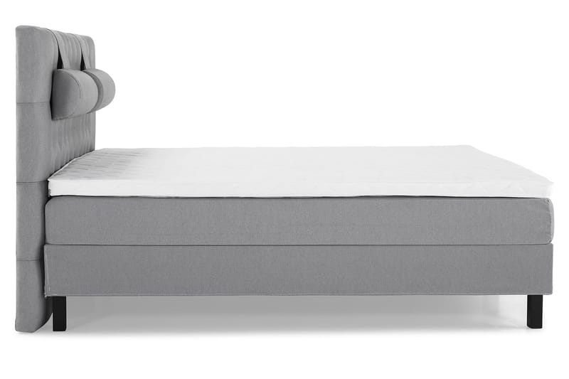 Lucky Komplet Sengepakke 180x200 Skum Diamant Sengegavl - Nakkepude Stor Mellangrå - Møbler - Senge - Komplet sengepakke