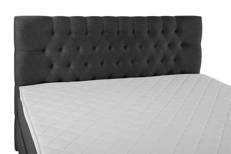 Lucky Komplet Sengepakke 180x200 Skum Diamant Sengegavl - Sort/Grå - Møbler - Senge - Kontinentalsenge