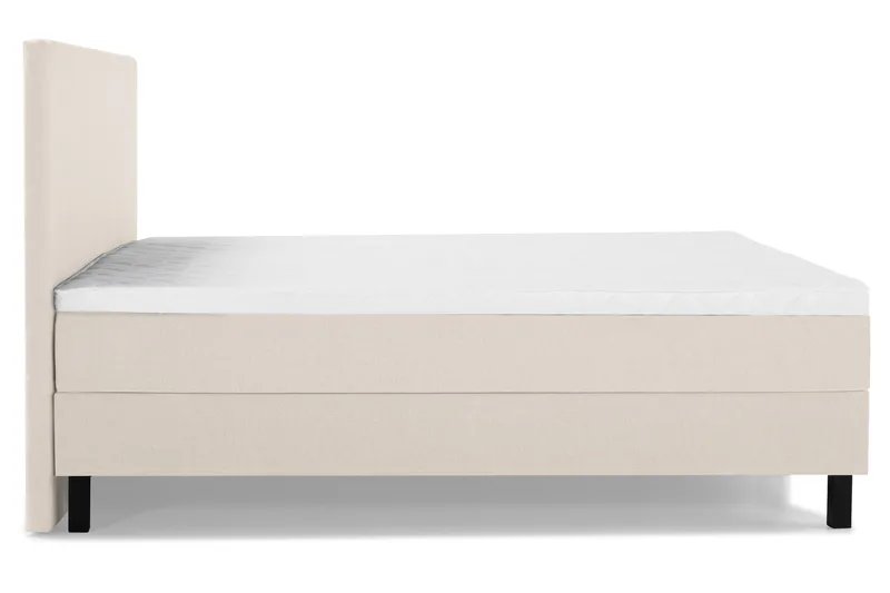 Lucky Komplet Sengepakke 180x200 Skum Glat Sengegavl - Beige - Møbler - Senge - Kontinentalsenge