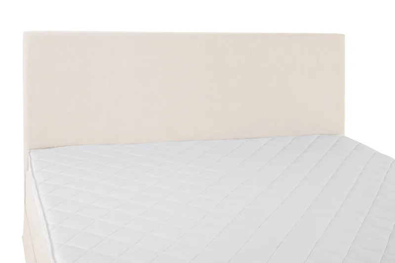Lucky Komplet Sengepakke 180x200 Skum Glat Sengegavl - Beige - Møbler - Senge - Kontinentalsenge