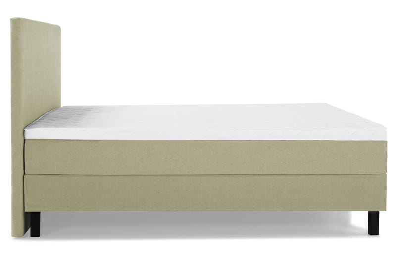 Lucky Komplet Sengepakke 180x200 Skum Glat Sengegavl - Grøn - Møbler - Senge - Kontinentalsenge