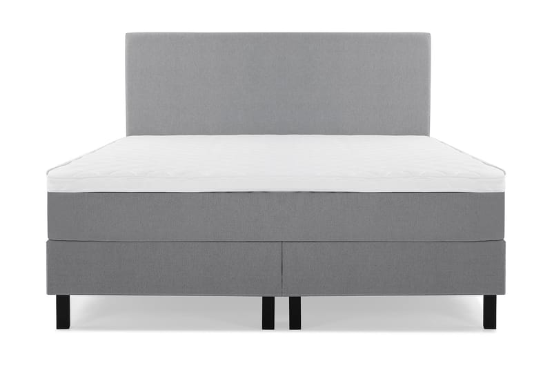 Lucky Komplet Sengepakke 180x200 Skum Glat Sengegavl - Mellangrå - Møbler - Senge - Komplet sengepakke