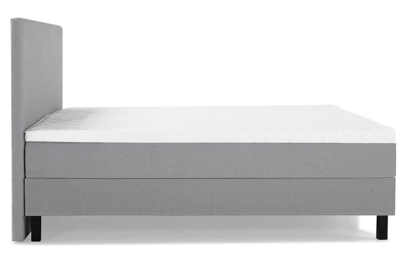 Lucky Komplet Sengepakke 180x200 Skum Glat Sengegavl - Mellangrå - Møbler - Senge - Kontinentalsenge
