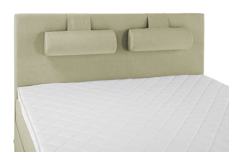 Lucky Komplet Sengepakke 180x200 Skum Glat Sengegavl - Nakkepude Stor Grøn - Møbler - Senge - Kontinentalsenge