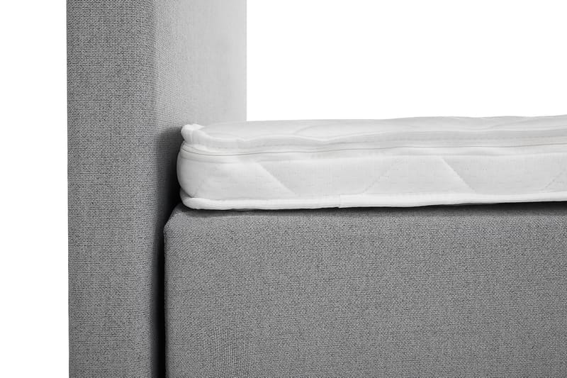 Lucky Komplet Sengepakke 180x200 Skum Glat Sengegavl - Nakkepude Stor Mellangrå - Møbler - Senge - Kontinentalsenge