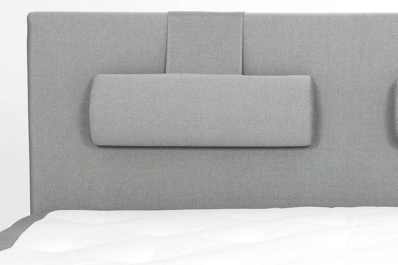 Lucky Komplet Sengepakke 180x200 Skum Glat Sengegavl - Nakkepude Stor Mellangrå - Møbler - Senge - Kontinentalsenge