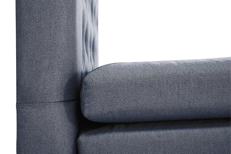 Lucky Komplet Sengepakke 180x200 Polyeter Diamant Sengegavl - Nakkepude Stor Mørkeblå - Møbler - Senge - Kontinentalsenge