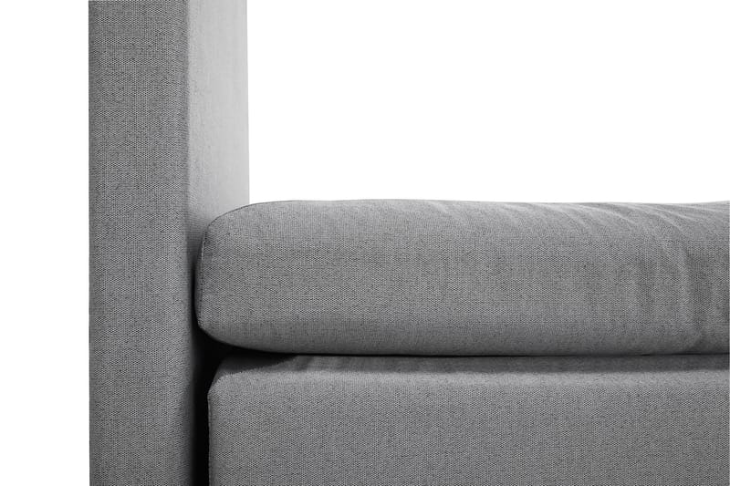 Lucky Komplet Sengepakke 180x200 Polyeter Glat Sengegavl - Nakkepude Stor Mellangrå - Møbler - Senge - Komplet sengepakke