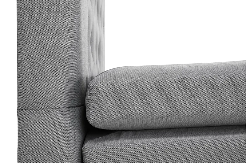 Lucky Komplet Sengepakke 180x200 Polyether Diamant Sengegavl - Nakkepude Lille Mellemgrå - Møbler - Senge - Kontinentalsenge