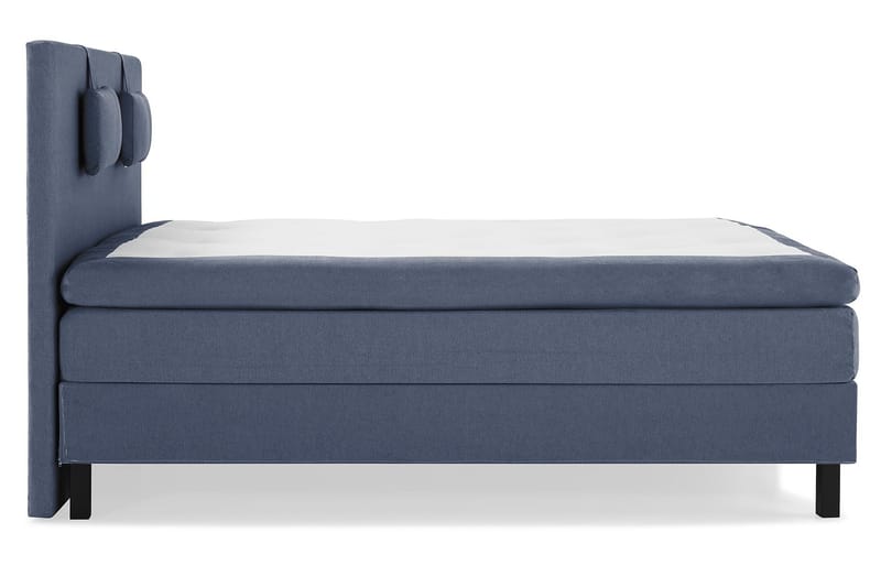 Lucky Komplet Sengepakke 180x200 Polyeter Glat Sengegavl - Nakkepude Lille Mørkeblå - Møbler - Senge - Komplet sengepakke