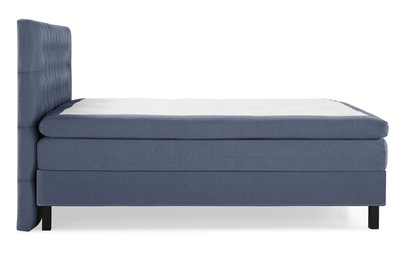Lucky Komplet Sengepakke 180x200 Polyeter Diamant Sengegavl - Mørkeblå - Møbler - Senge - Kontinentalsenge