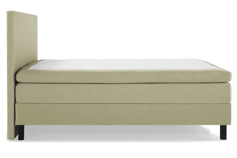 Lucky Komplet Sengepakke 180x200 Polyeter Glat Sengegavl - Grøn - Møbler - Senge - Kontinentalsenge