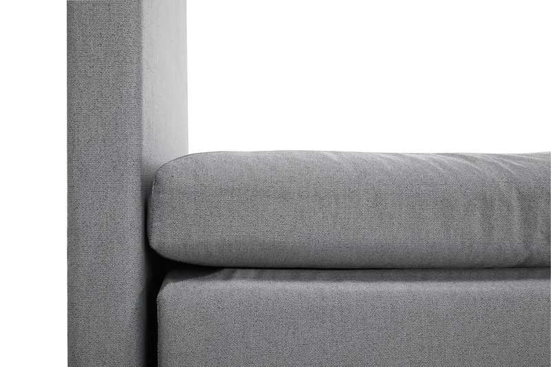 Lucky Komplet Sengepakke 180x200 Polyeter Glat Sengegavl - Nakkepude Stor Mellangrå - Møbler - Senge - Kontinentalsenge